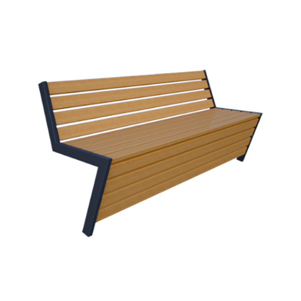 Лава вулична зі спинкою k-bench-D22-180.65.80
